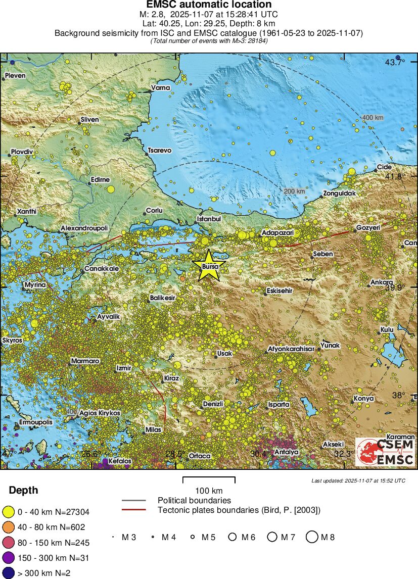 regional historical seismicity