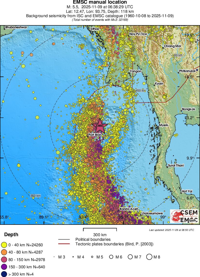wide historical seismicity