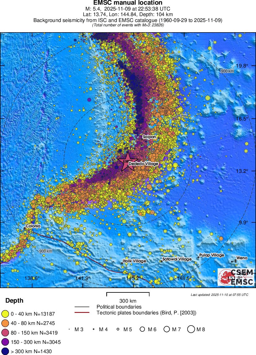 wide historical seismicity