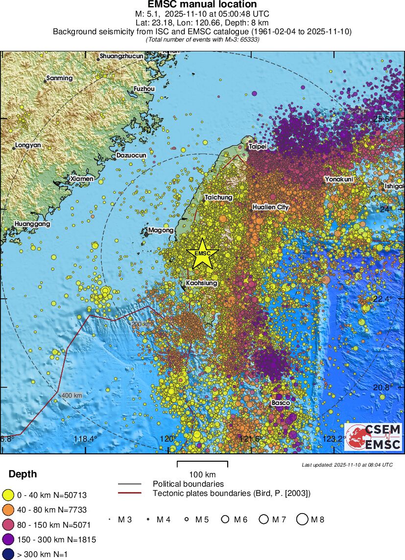 regional historical seismicity