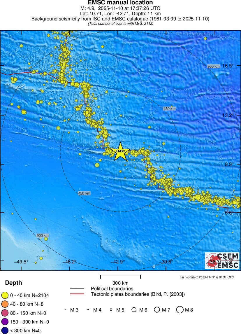 wide historical seismicity