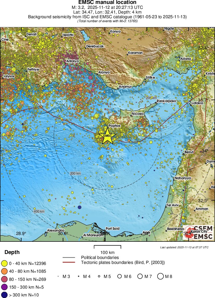 regional historical seismicity