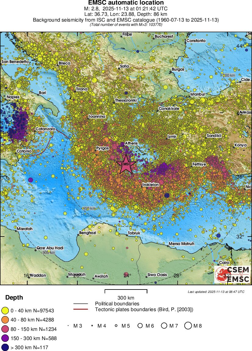 wide historical seismicity