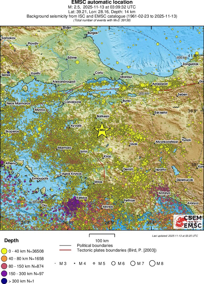 regional historical seismicity