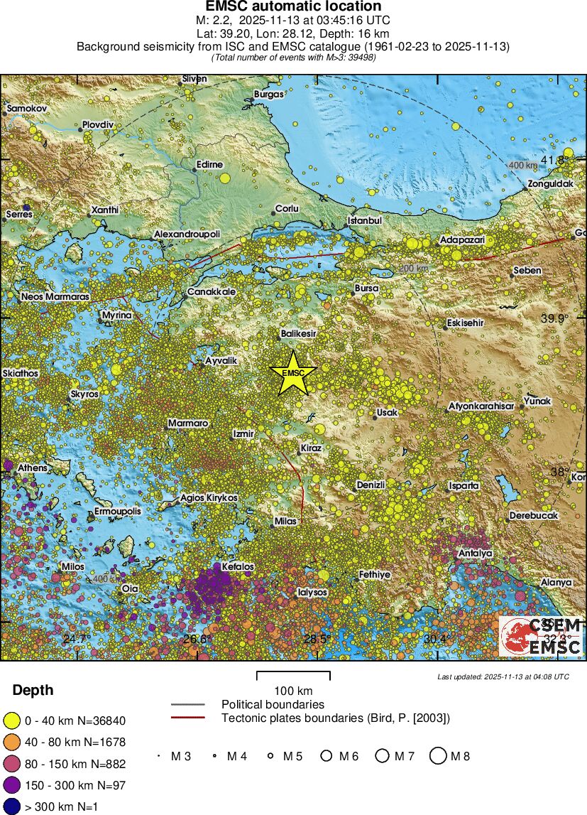 regional historical seismicity