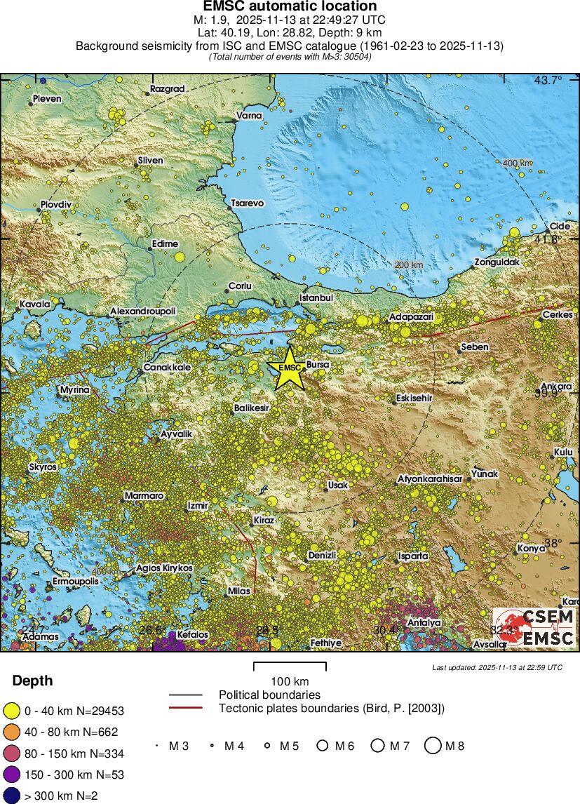 regional historical seismicity