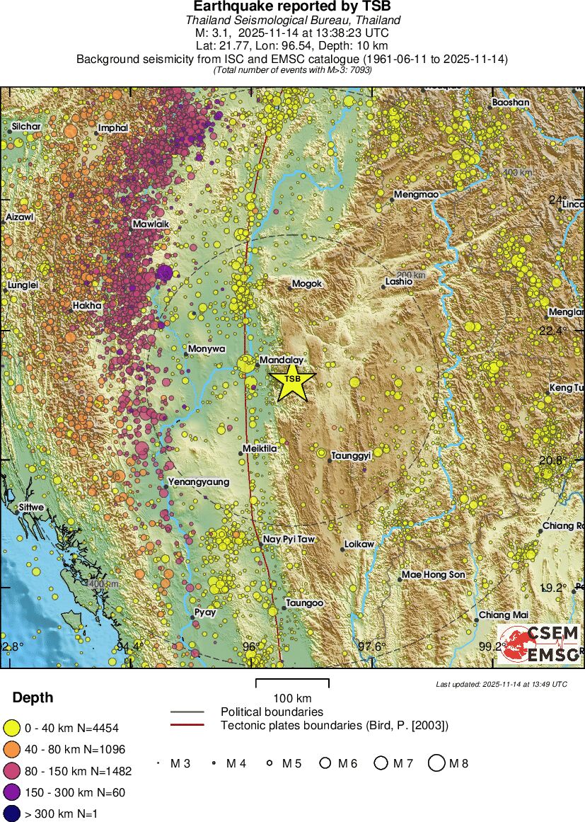 regional historical seismicity