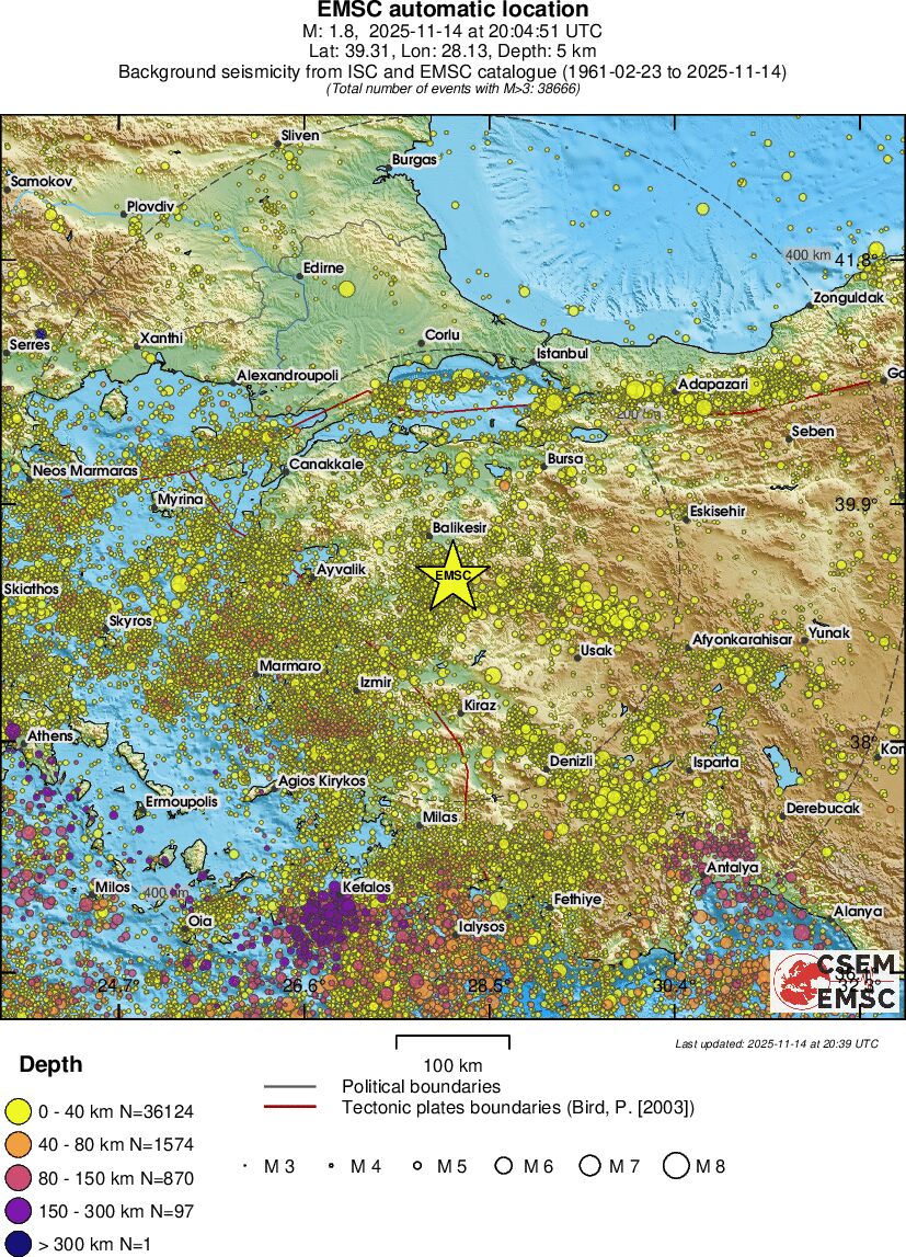 regional historical seismicity