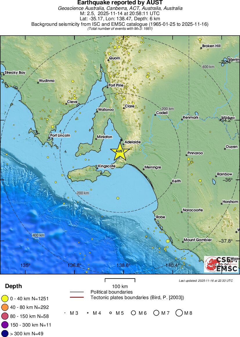 regional historical seismicity