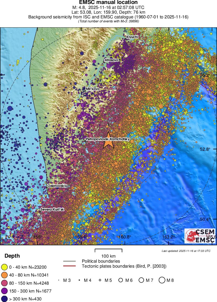 regional historical seismicity