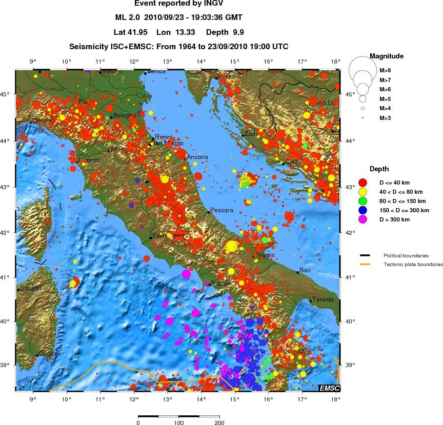 regional historical seismicity