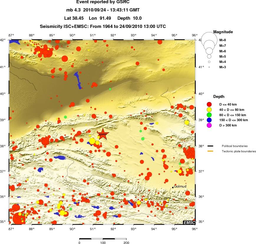 regional historical seismicity