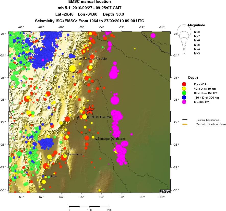 regional historical seismicity