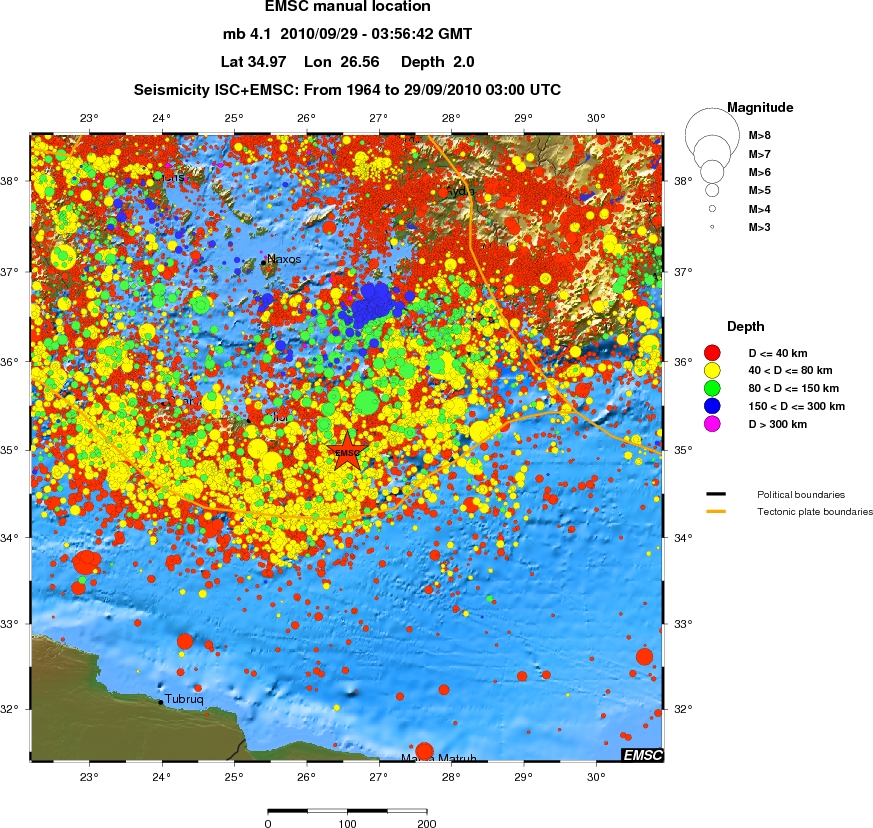 regional historical seismicity