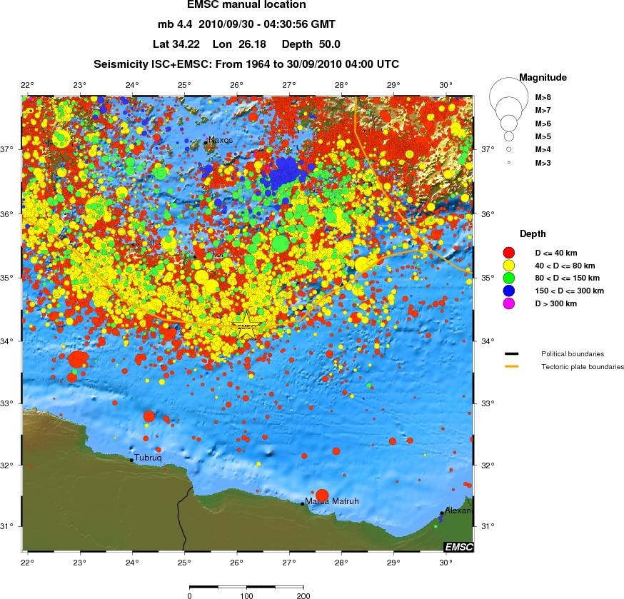 regional historical seismicity