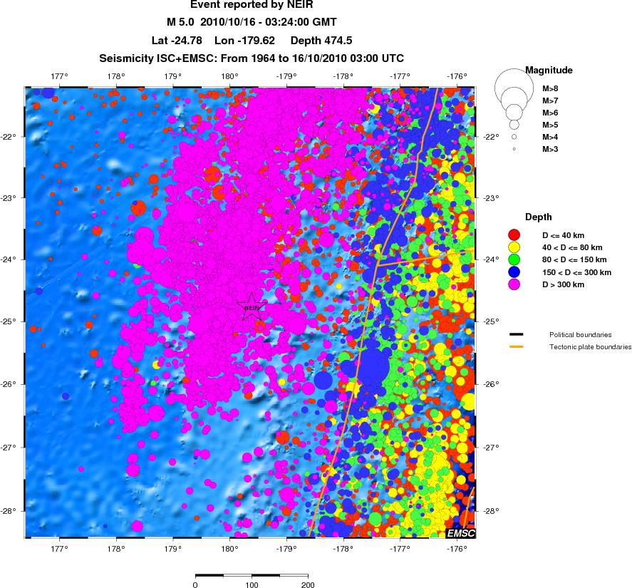 regional historical seismicity