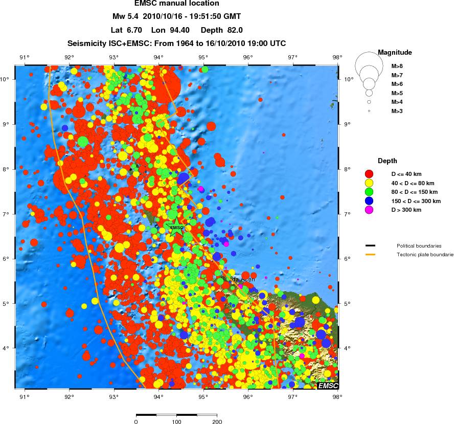 regional historical seismicity