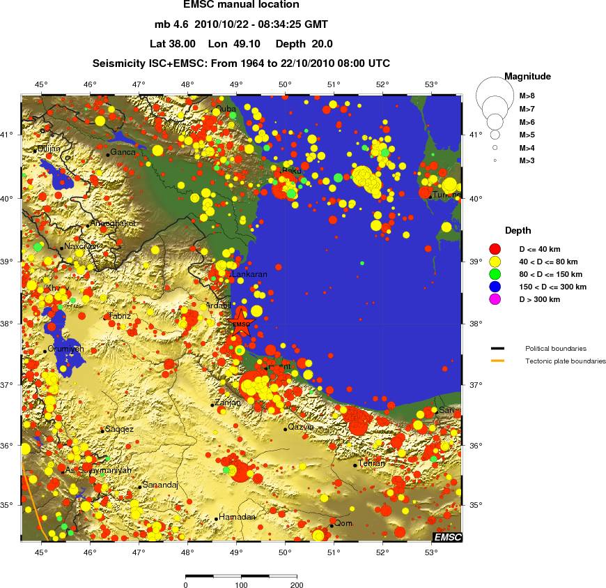 regional historical seismicity