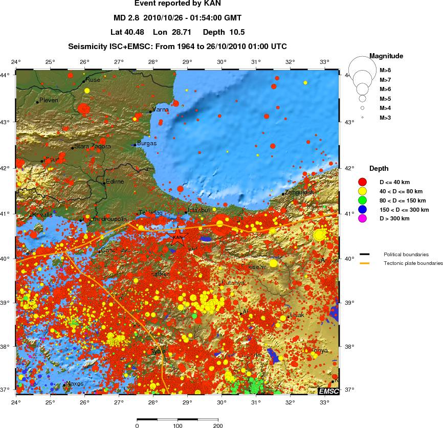 regional historical seismicity