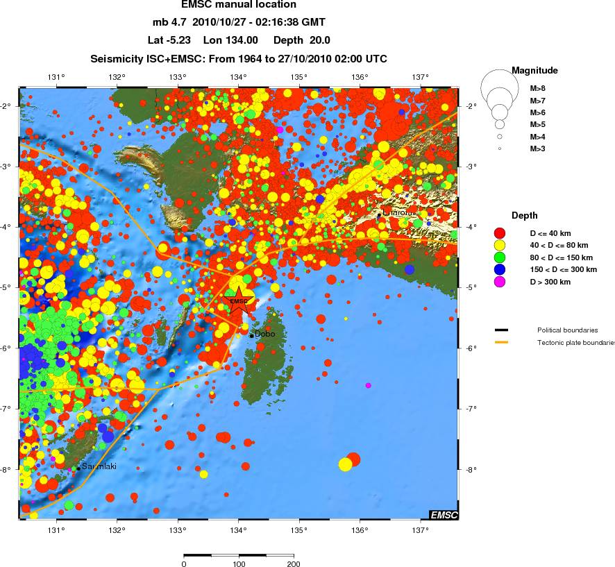 regional historical seismicity