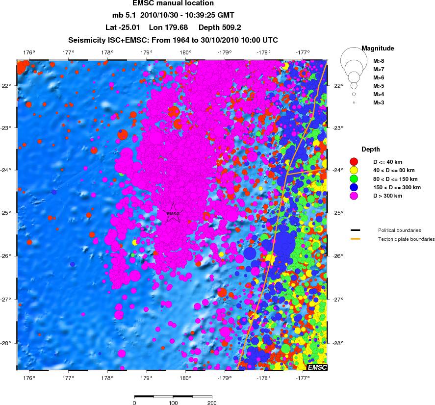regional historical seismicity
