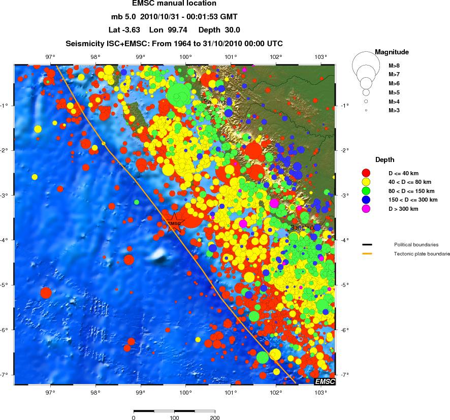 regional historical seismicity