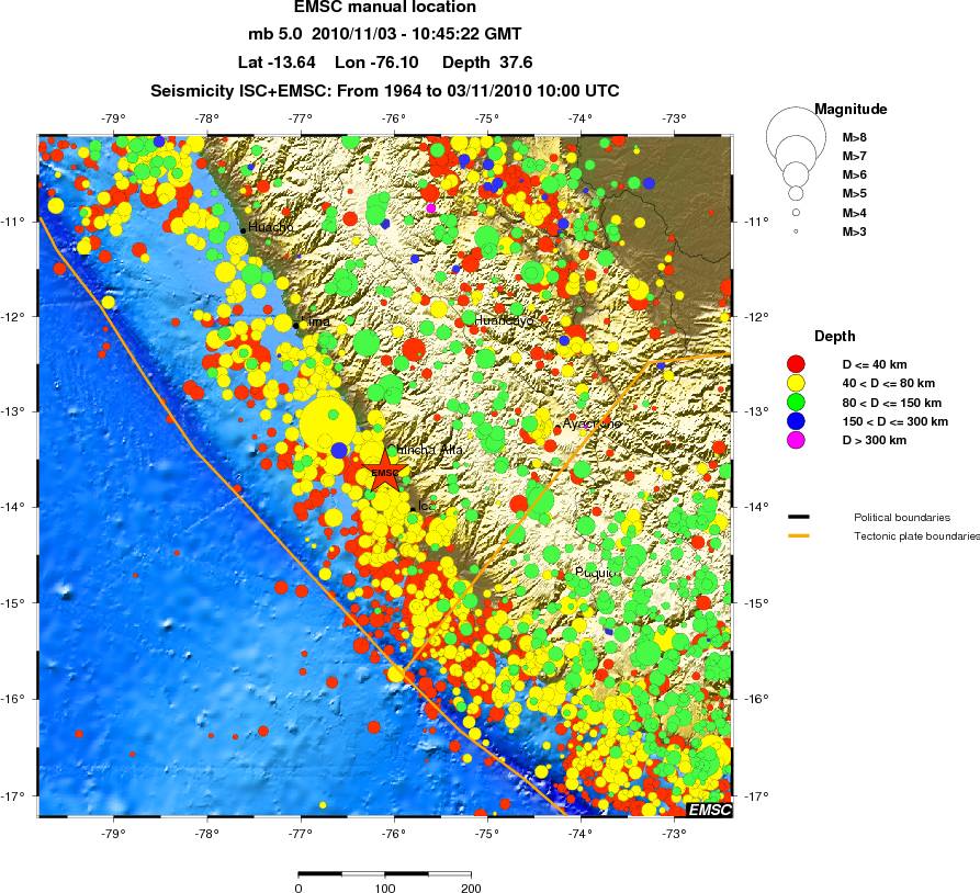 regional historical seismicity