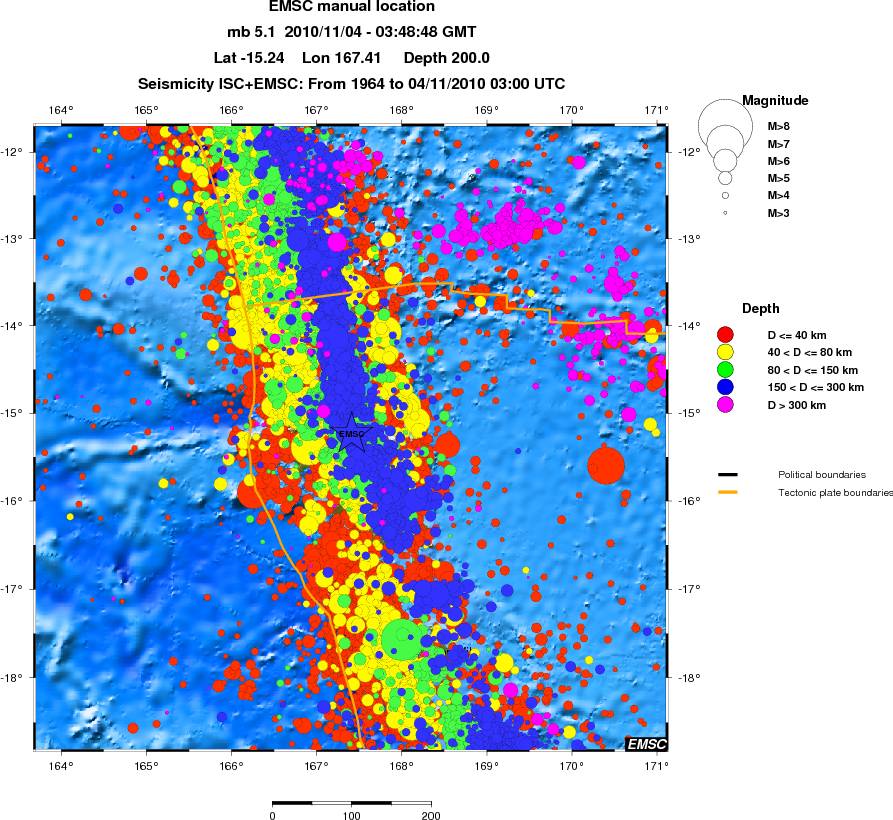 regional historical seismicity