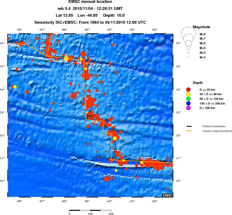 regional historical seismicity