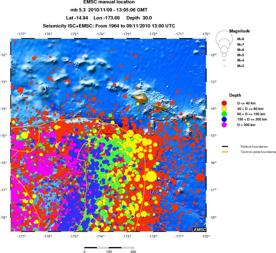 regional historical seismicity
