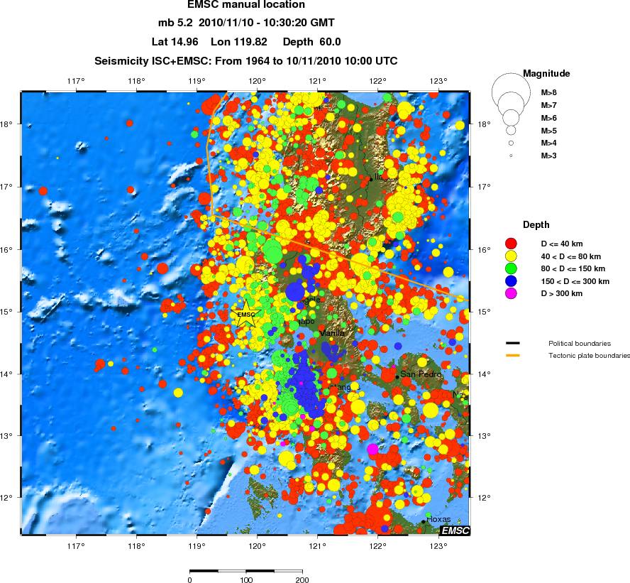 regional historical seismicity