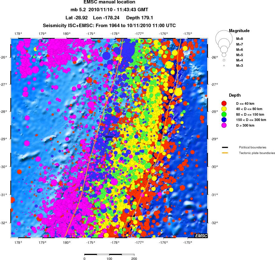 regional historical seismicity