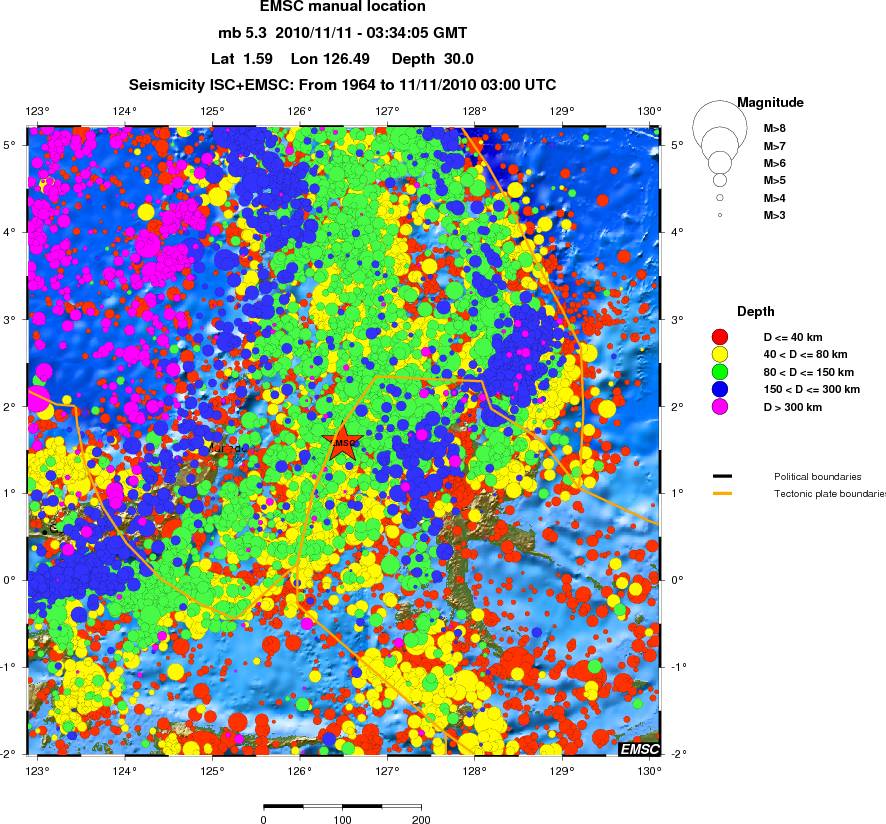 regional historical seismicity
