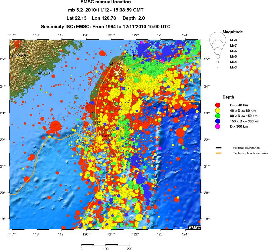 regional historical seismicity