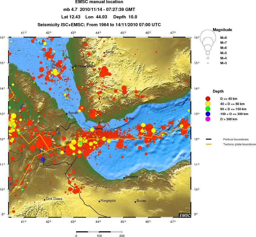 regional historical seismicity