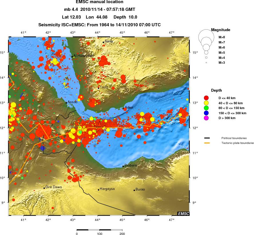 regional historical seismicity