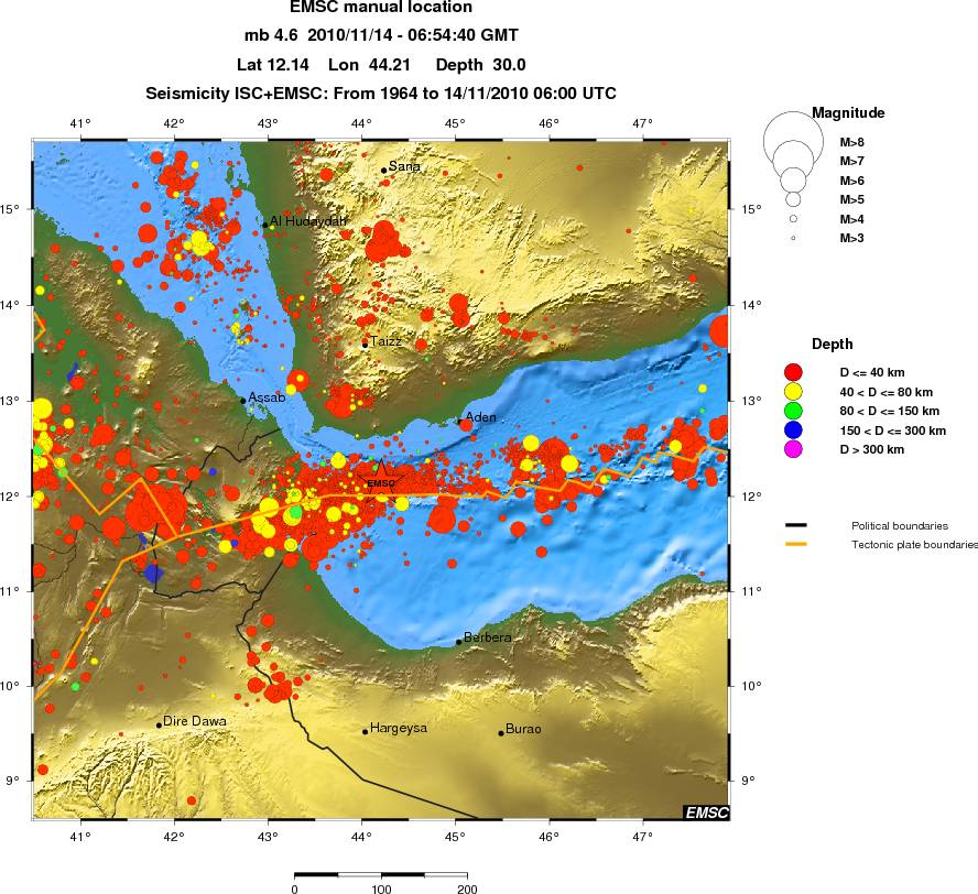 regional historical seismicity