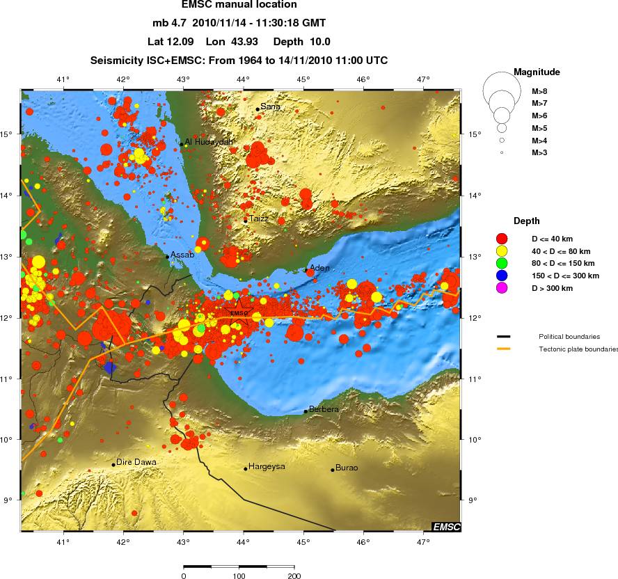 regional historical seismicity