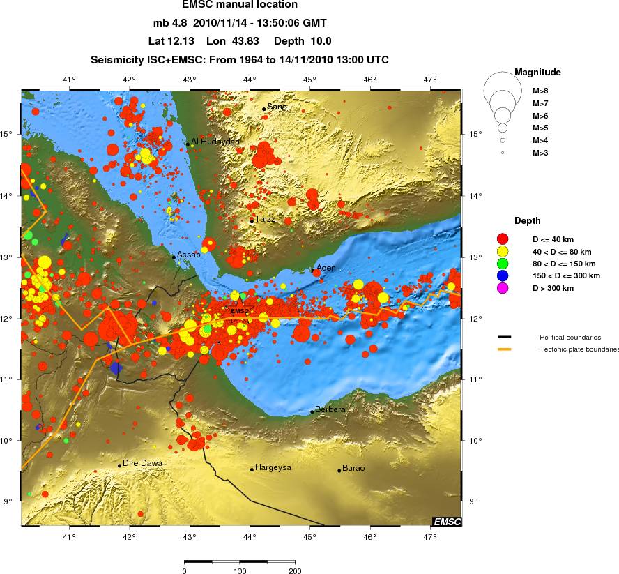 regional historical seismicity