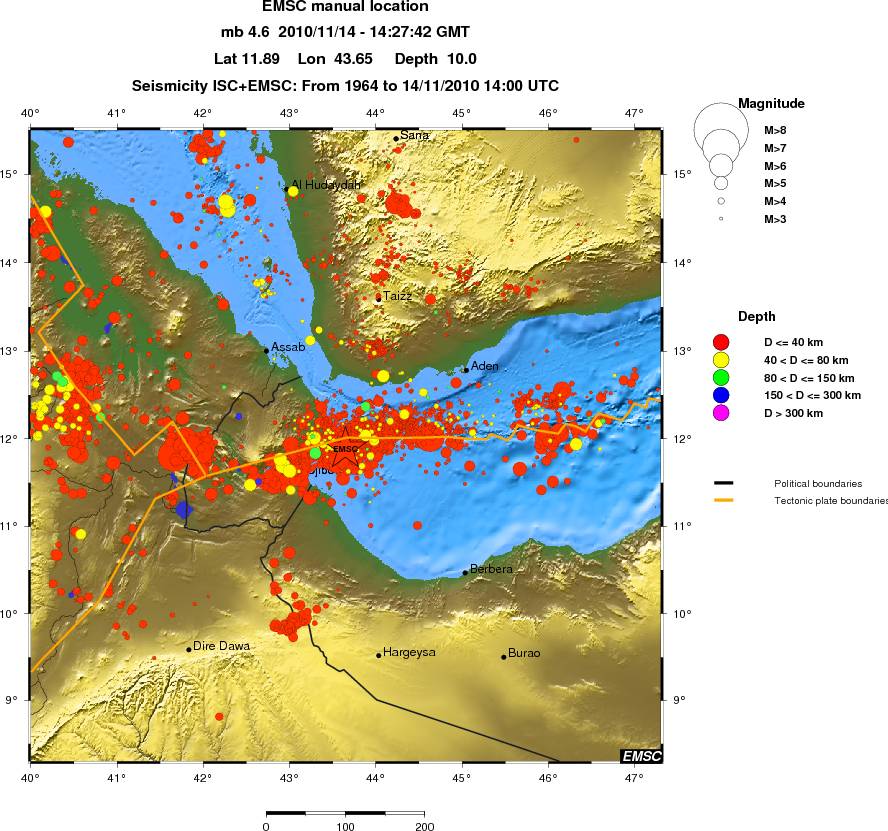 regional historical seismicity