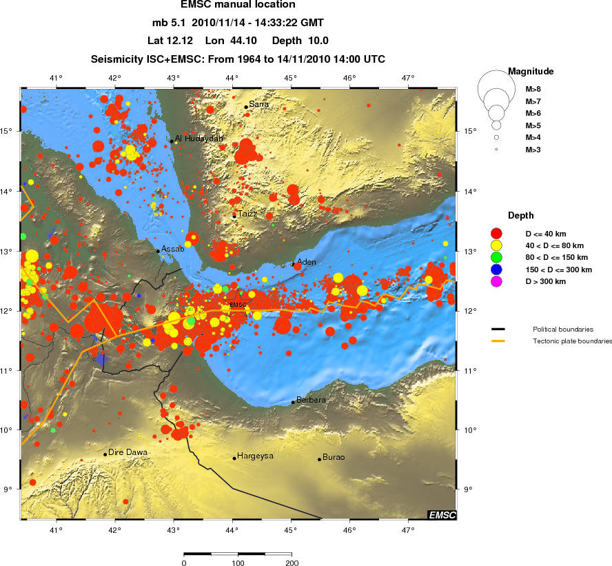 regional historical seismicity