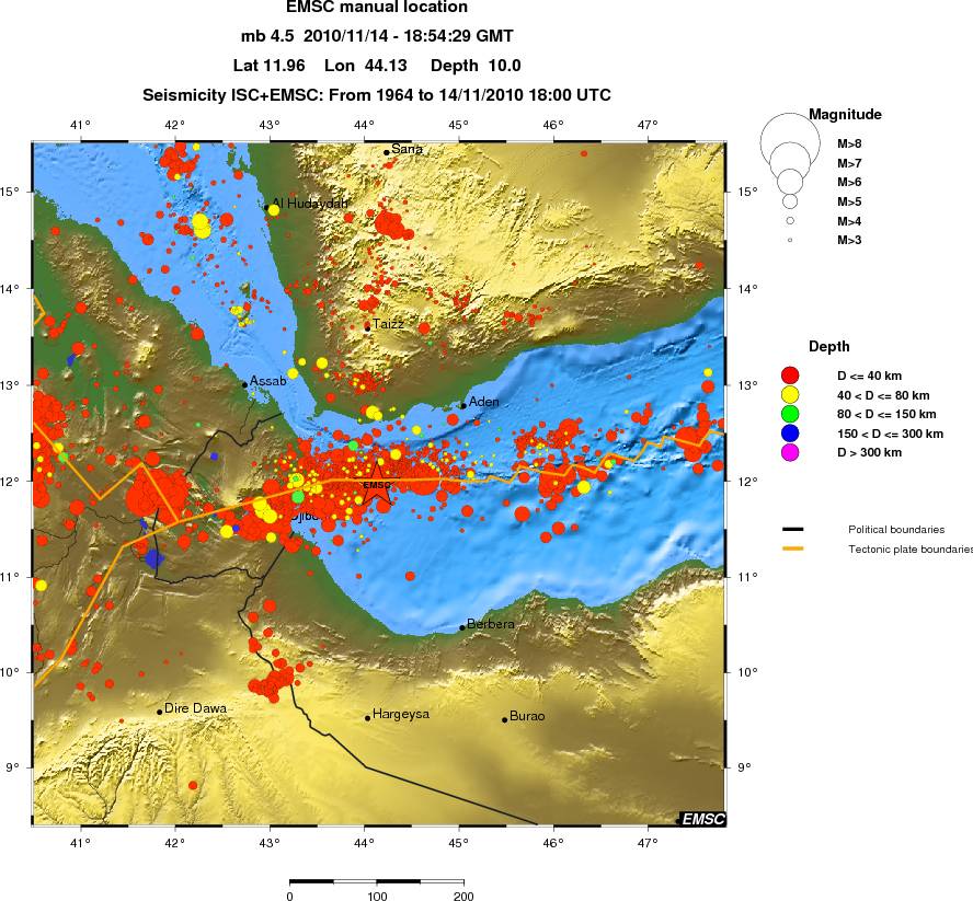 regional historical seismicity