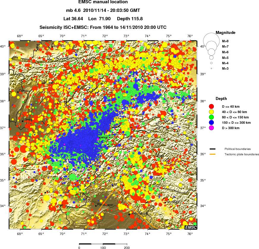 regional historical seismicity