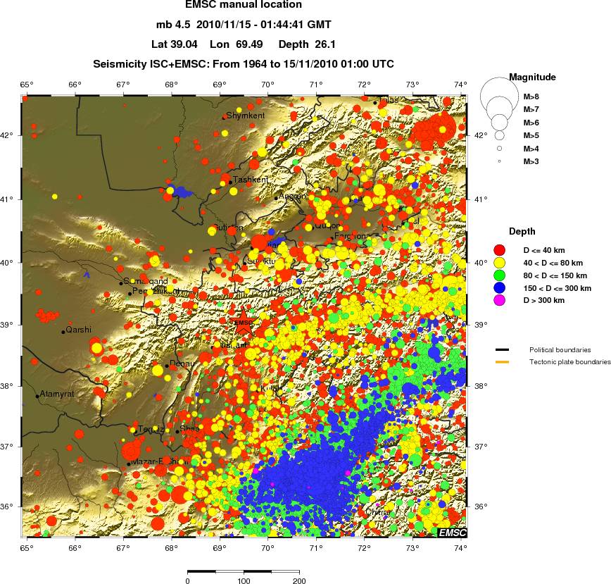regional historical seismicity