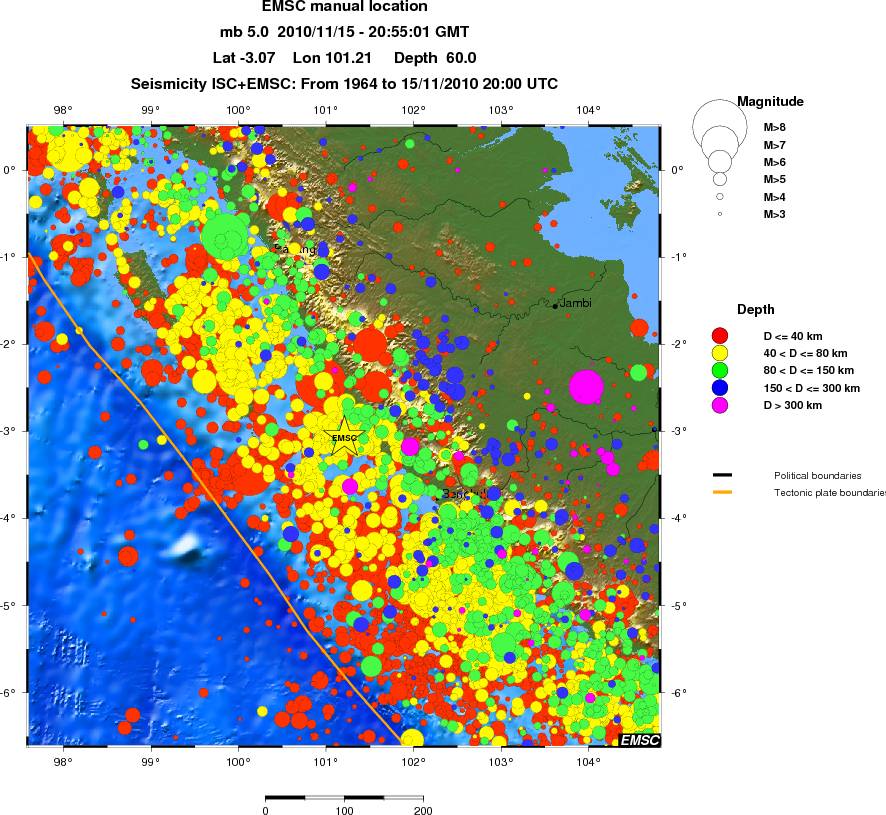 regional historical seismicity