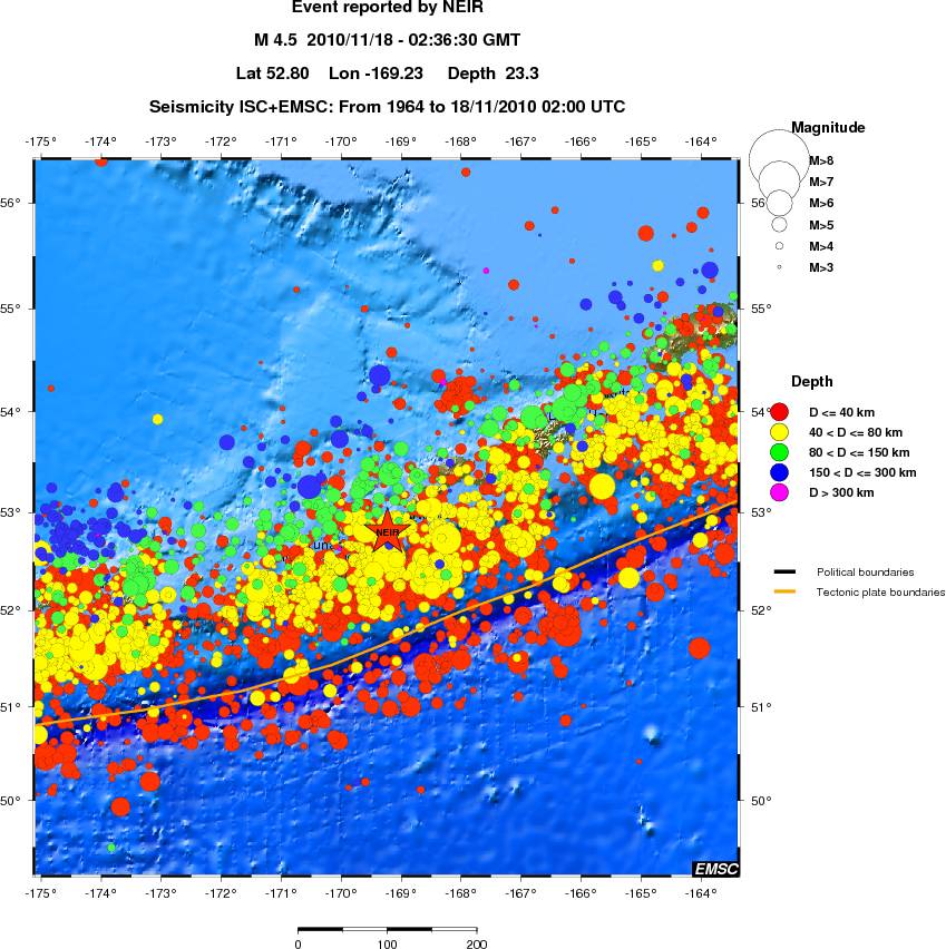 regional historical seismicity