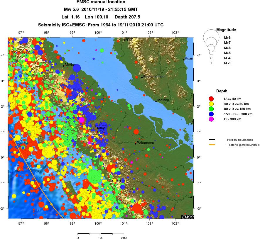 regional historical seismicity