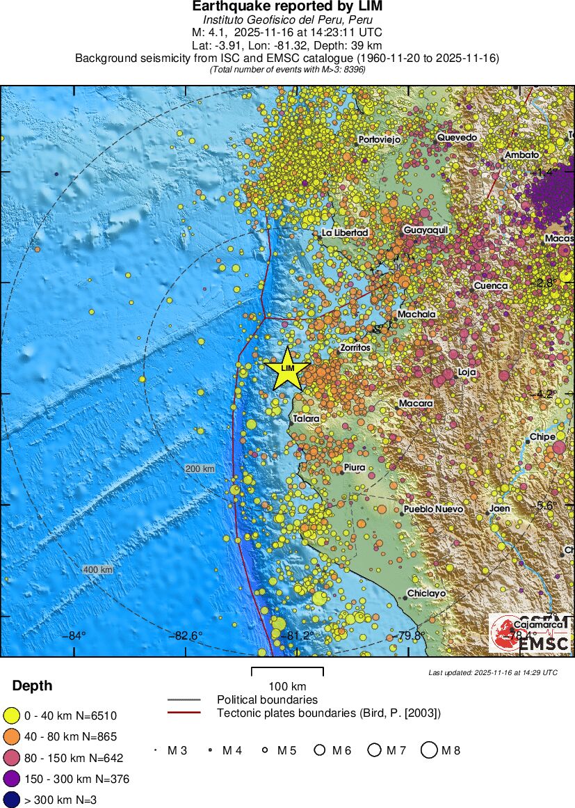 regional historical seismicity