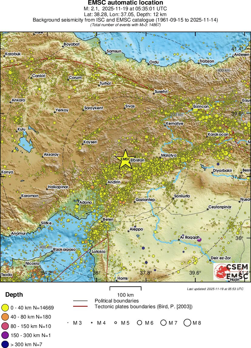regional historical seismicity
