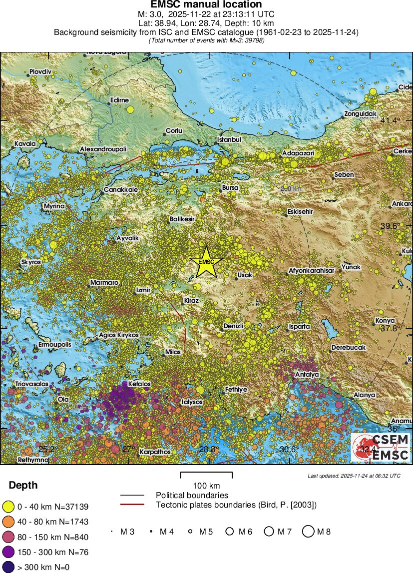 regional historical seismicity